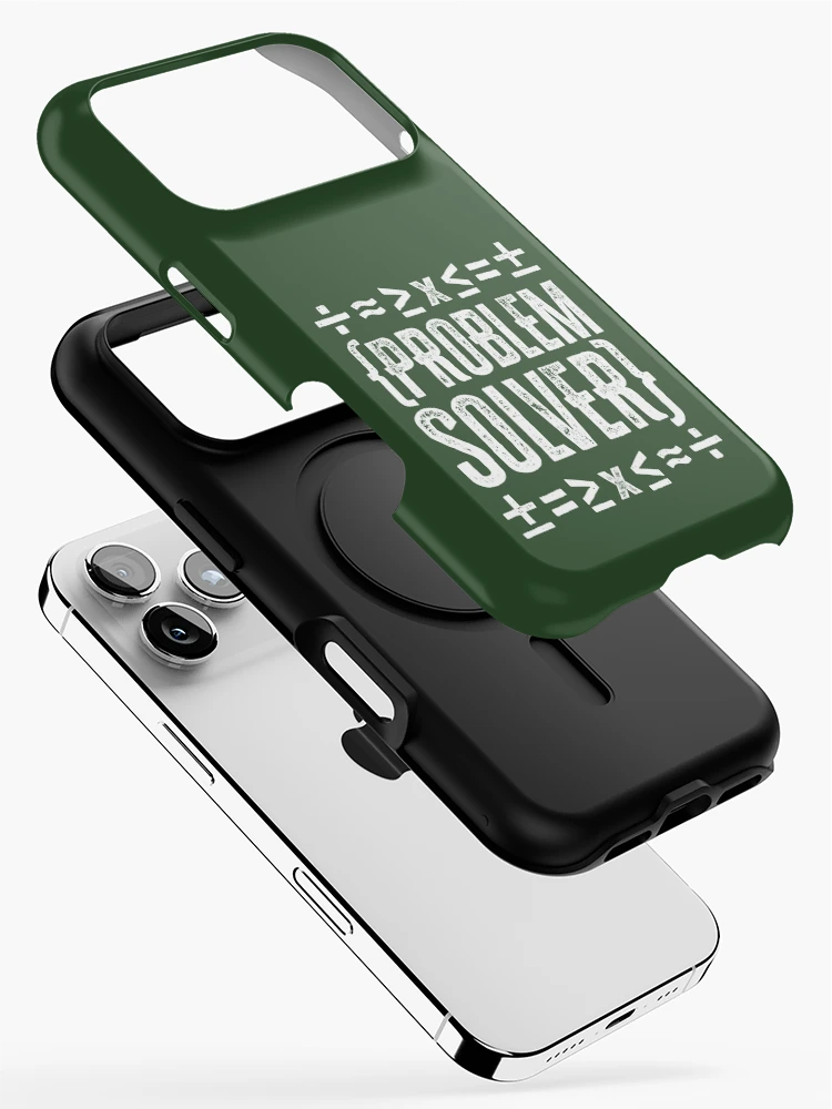Thumbnail 2 of 4, iPhone Case, Problem Solver: Math - White designed and sold by Reconocer.