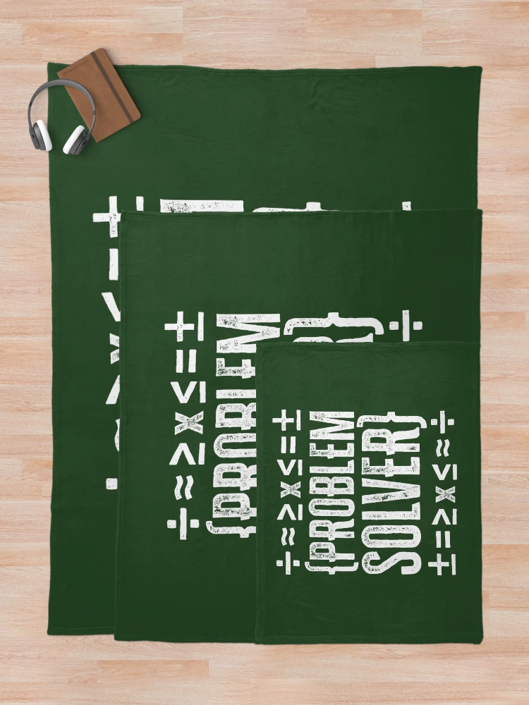 Thumbnail 5 of 6, Throw Blanket, Problem Solver: Math - White designed and sold by Reconocer.