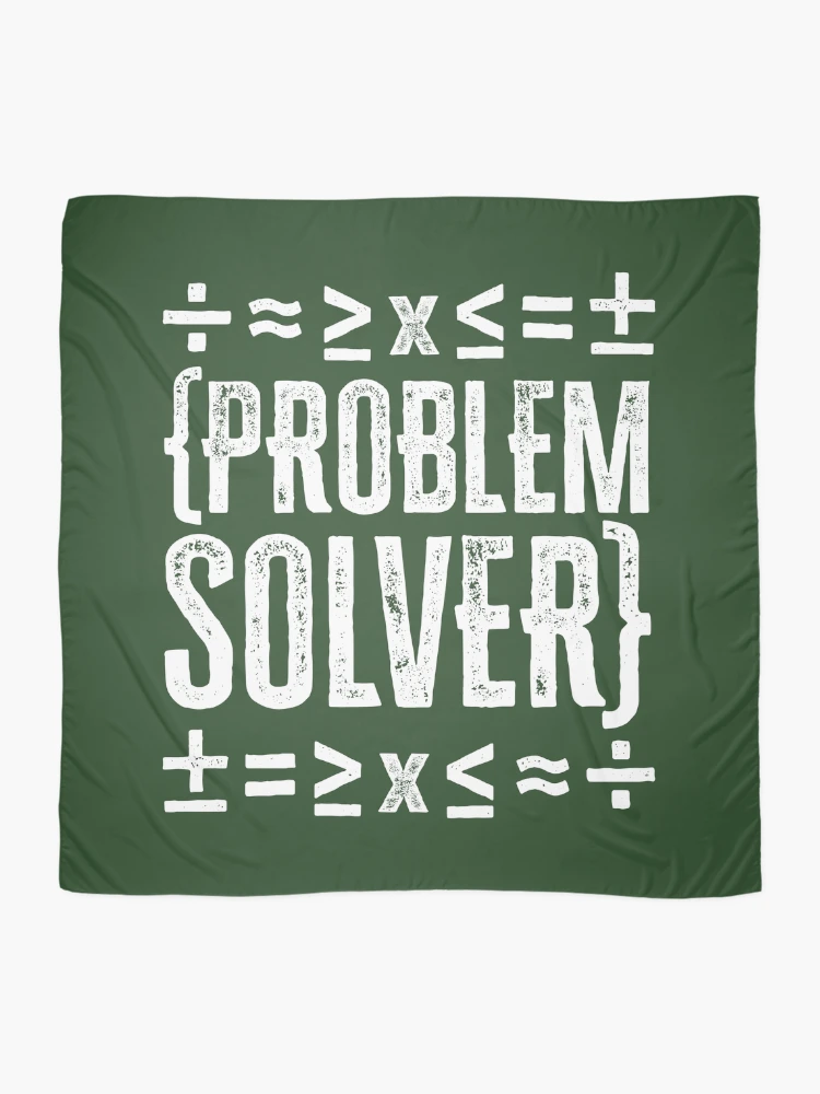 Thumbnail 2 of 3, Scarf, Problem Solver: Math - White designed and sold by Reconocer.