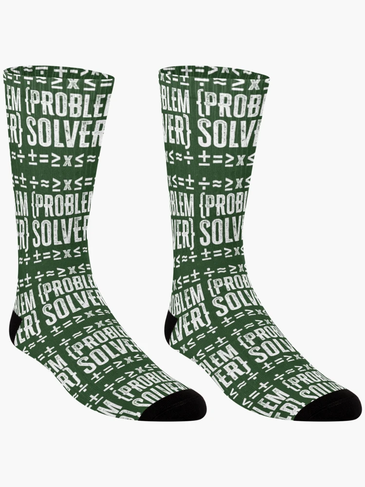 Thumbnail 3 of 5, Socks, Problem Solver: Math - White designed and sold by Reconocer.