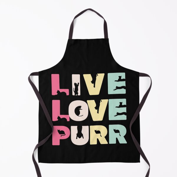 Item preview, Live Love Purr Cat Silhouette quote designed and sold by JoeyGraceCatCo.