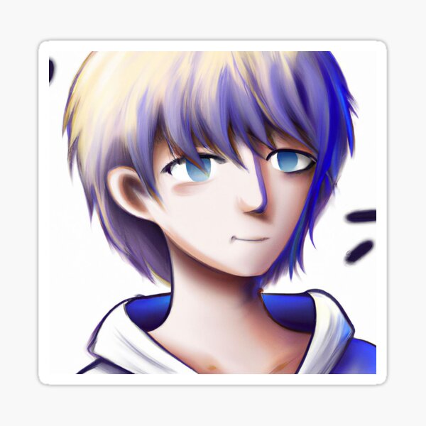 "Male anime character" Sticker for Sale by TaperTudy912 | Redbubble