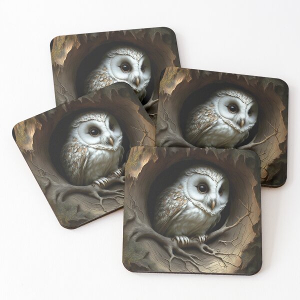 Item preview, Majestic snow owl in a tree designed and sold by RK - Shop.