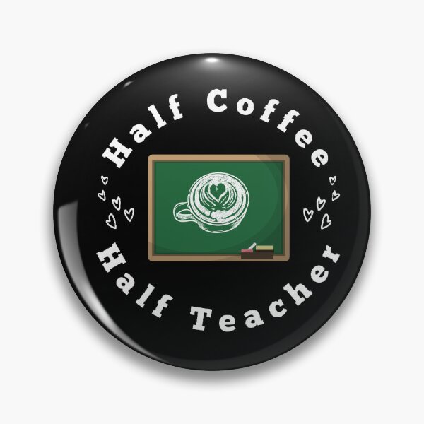 Artikelvorschau, Halber Kaffee, halber Lehrer - lustige und niedliche T-Shirt-Zitate entworfen und verkauft von Designspot2020.