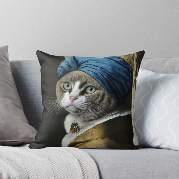 Item preview, Johannes Vermeer cat with a pearl earring designed and sold by RK - Shop.