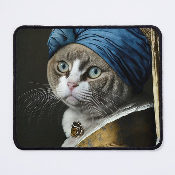 Item preview, Johannes Vermeer cat with a pearl earring designed and sold by RK - Shop.