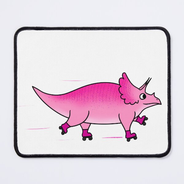 Item preview, Pink Rollerskating Triceratops designed and sold by Vincent Briggs.