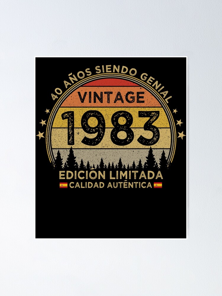 40 Años Siendo Genial 1983 Vintage 40 Años Cumpleaños | Poster