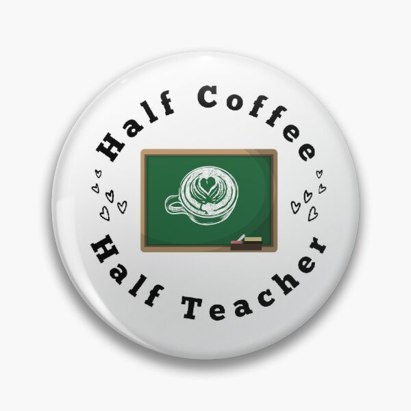 Artikelvorschau, Halber Kaffee, halber Lehrer - lustige und niedliche T-Shirt-Zitate entworfen und verkauft von Designspot2020.