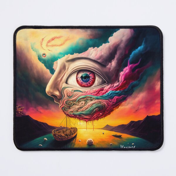 Item preview, Surreal Eye Digital Art Landscape Painting designed and sold by BoogieThreads.