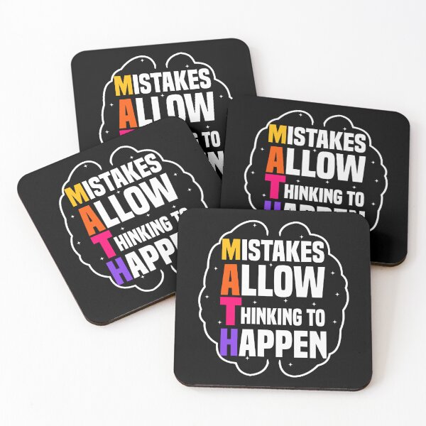 Item preview, Mistakes allow thinking to happen - Math Quote designed and sold by Blonc-ou.