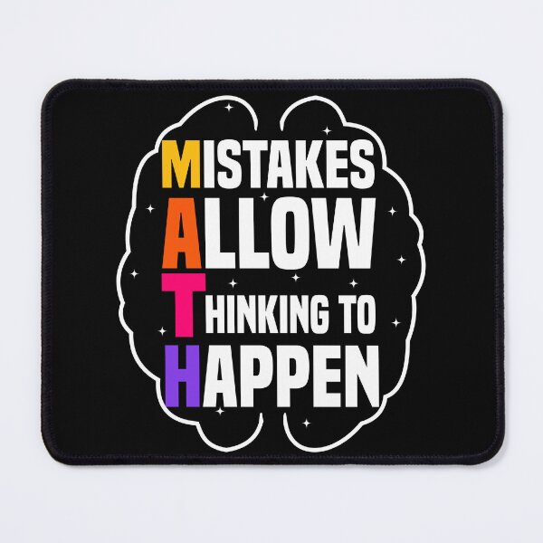 Item preview, Mistakes allow thinking to happen - Math Quote designed and sold by Blonc-ou.