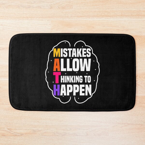 Item preview, Mistakes allow thinking to happen - Math Quote designed and sold by Blonc-ou.