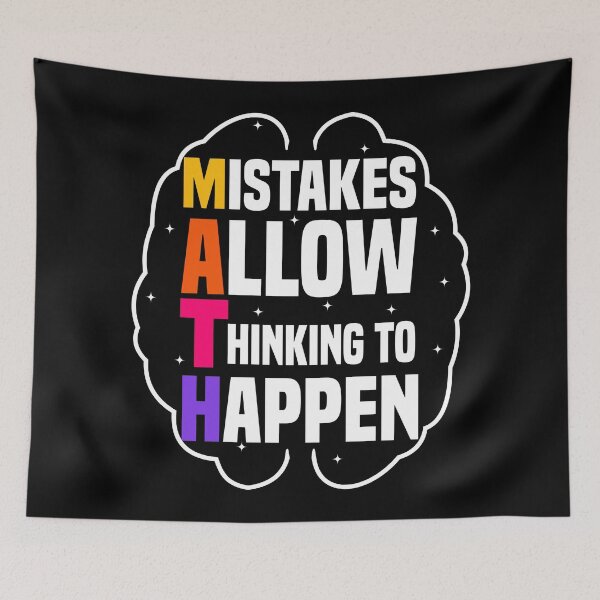 Item preview, Mistakes allow thinking to happen - Math Quote designed and sold by Blonc-ou.