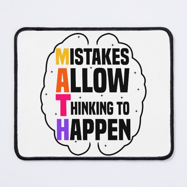 Item preview, Mistakes allow thinking to happen - Math Quote designed and sold by Blonc-ou.