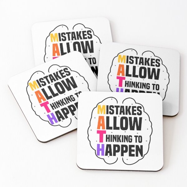 Item preview, Mistakes allow thinking to happen - Math Quote designed and sold by Blonc-ou.