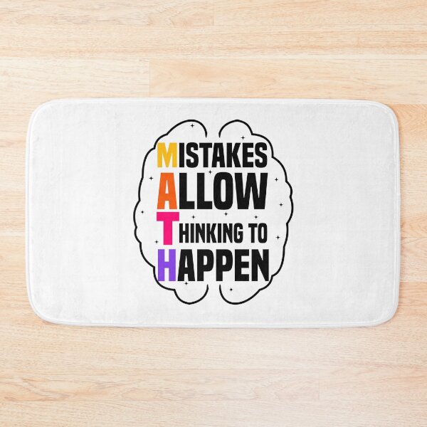 Item preview, Mistakes allow thinking to happen - Math Quote designed and sold by Blonc-ou.