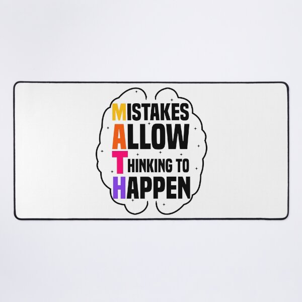 Item preview, Mistakes allow thinking to happen - Math Quote designed and sold by Blonc-ou.