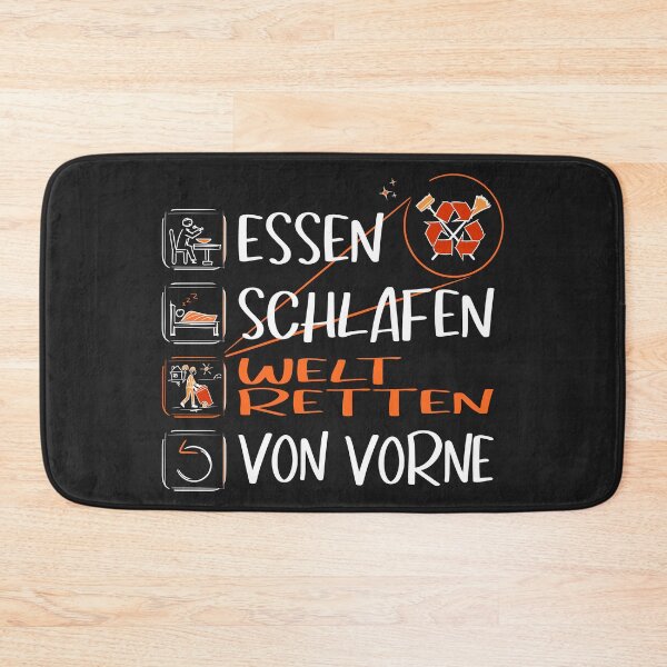 Item preview, "Super Müllmann". Essen, Schlafen, Welt retten, von Vorne. designed and sold by silentcolors.