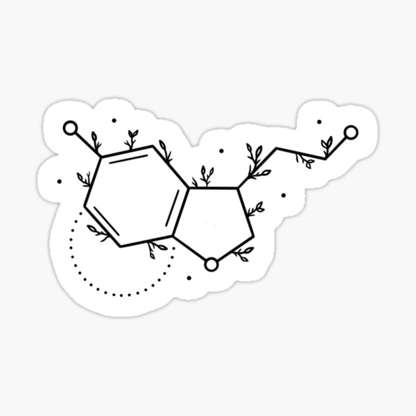 Item preview, Seratonin Molecule with Flowers designed and sold by JDIllustrations.
