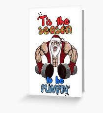 Santa Claus GYM Greeting Card