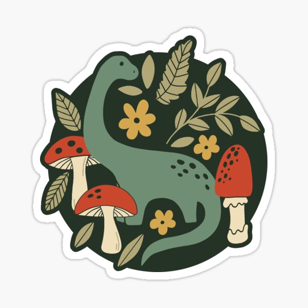 Item preview, Dinosaurs and Mushrooms designed and sold by latheandquill.