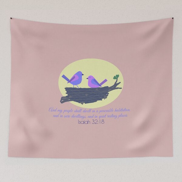Item preview, Happy Nest Isaiah 32:18 verse designed and sold by lbgearhart.