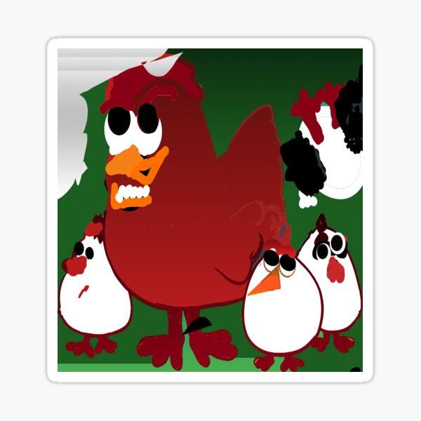 "Hens teeth cartoon chicken humour" Sticker for Sale by acmegifts