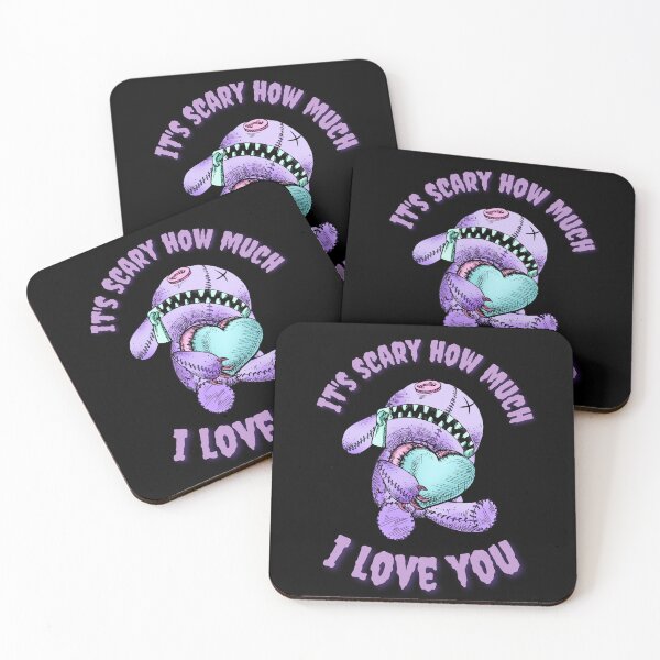 Item preview, It's scarey how much i love you gothic design valentines  designed and sold by BearCaveDesigns.