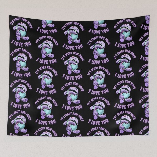 Item preview, It's scarey how much i love you gothic design valentines  designed and sold by BearCaveDesigns.