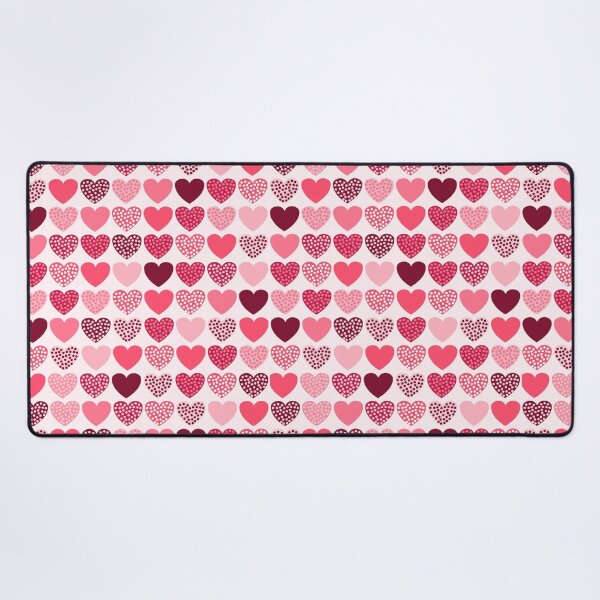 Item preview, Saint Valentine pattern with red hearts on white and pink background. designed and sold by Acolors.