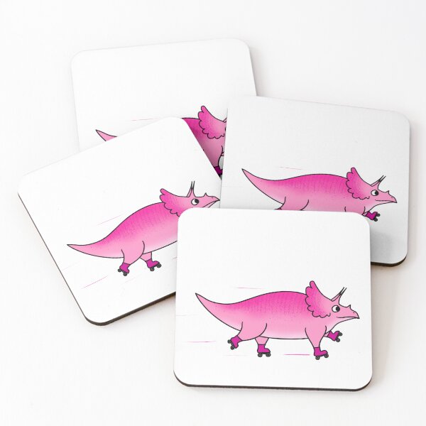 Item preview, Pink Rollerskating Triceratops designed and sold by Vincent Briggs.