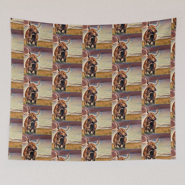 Item preview, Burly Highland Cow scouts out the pasture designed and sold by FarmsteadAcers.