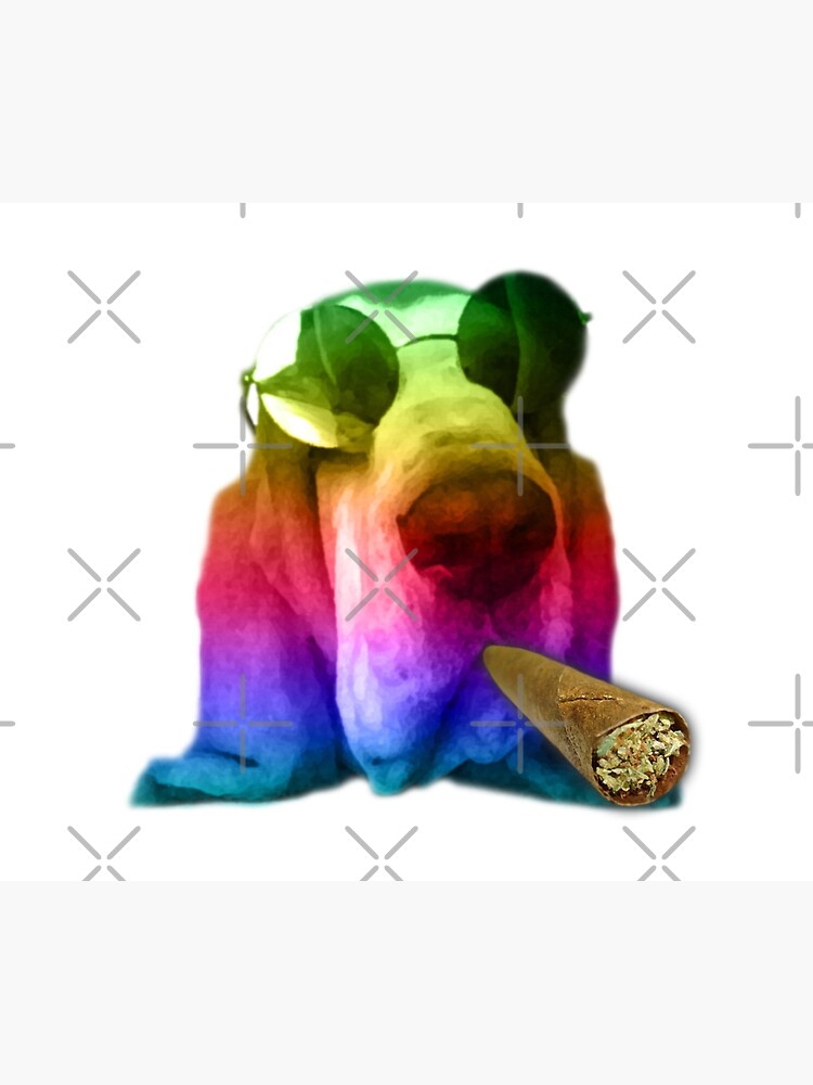 Hippie Basset Hound Dog Smoking A Massive Blunt Poster For Sale By