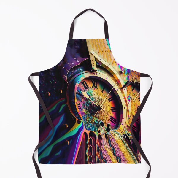 Item preview, Drippy Vibrant Clock Painting Art designed and sold by BoogieThreads.
