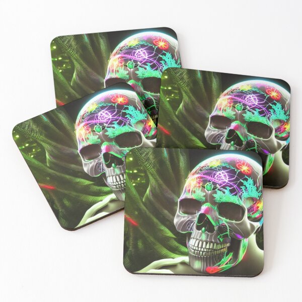 Item preview, Cyber skull in the middle of the rainforest 2023 designed and sold by pohapoha181.