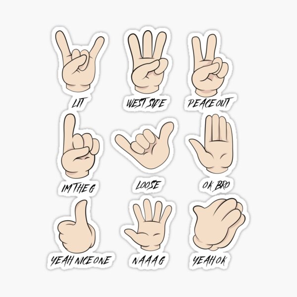Hand Signals for 2023, Alternate Funny Hand Signal Meanings Sticker for  Sale by mkzmerch