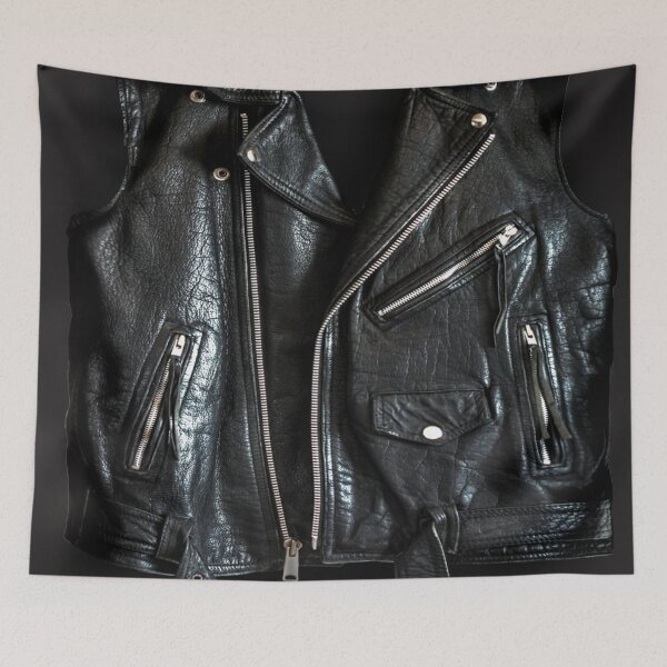 Item preview, Black Leather Jacket designed and sold by Johnny Furlotte.