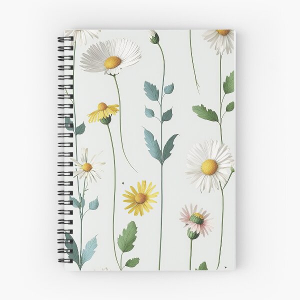 Aperçu de l'œuvre Imprimé botanique jardin floral avec marguerites créée et vendue par FloralFancy.