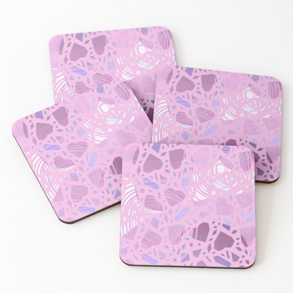 Item preview, Crystals and hearts pattern pink  designed and sold by TipTopTapo.
