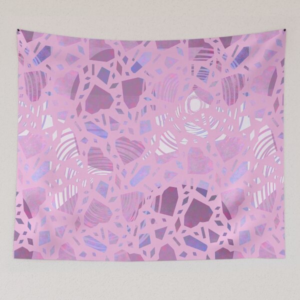 Item preview, Crystals and hearts pattern pink  designed and sold by TipTopTapo.