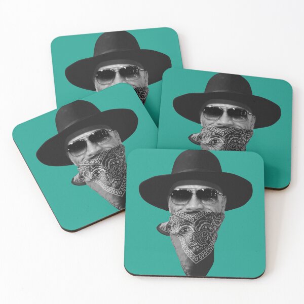 Item preview, Dwayne The Rock Cowboy - on Turquoise designed and sold by boltjesdesign.