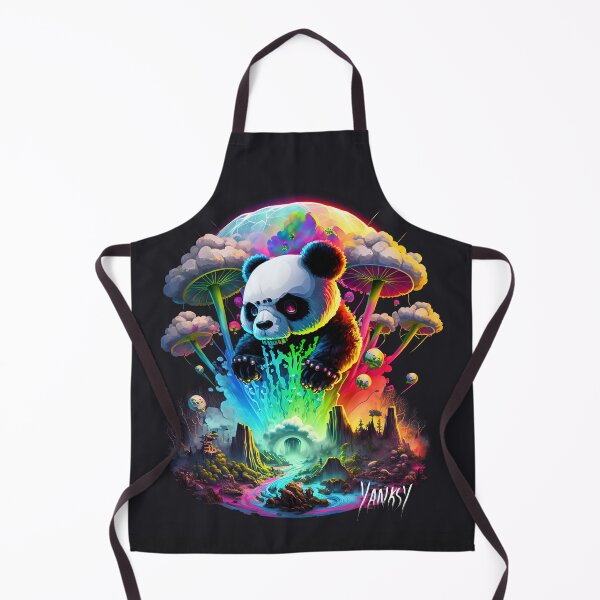 Item preview, Bright and Colorful Mushroom Panda Digital Art designed and sold by BoogieThreads.