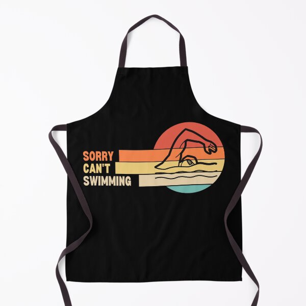 Item preview, Funny Retro Sorry Can't Swimming designed and sold by LaughingHorseCo.
