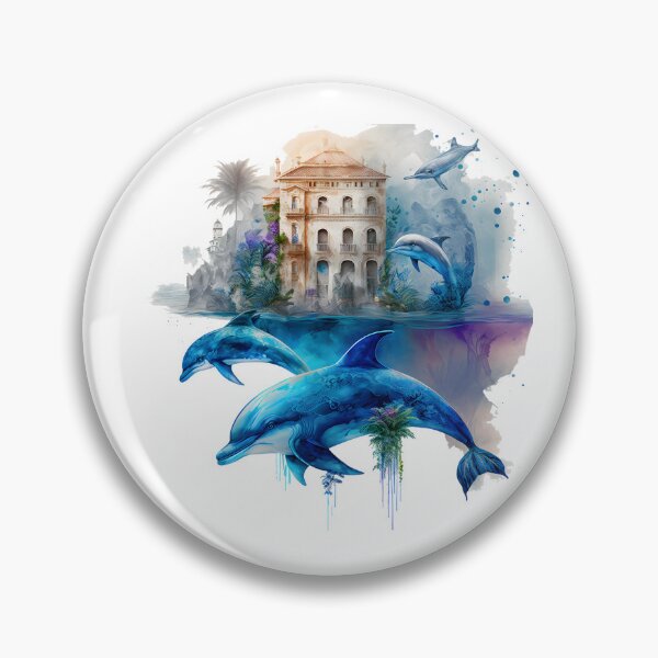 Item preview, Delfín Mar Azul Casa #2 designed and sold by ArtShanth.