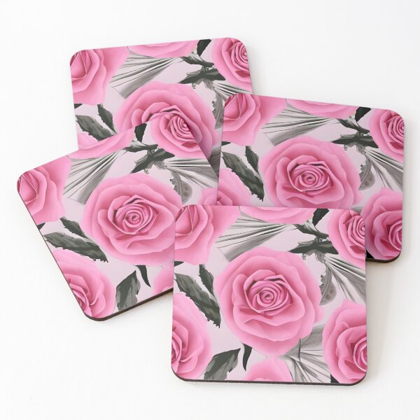 Item preview, Pink rose wallpaper designed and sold by gramizzia.