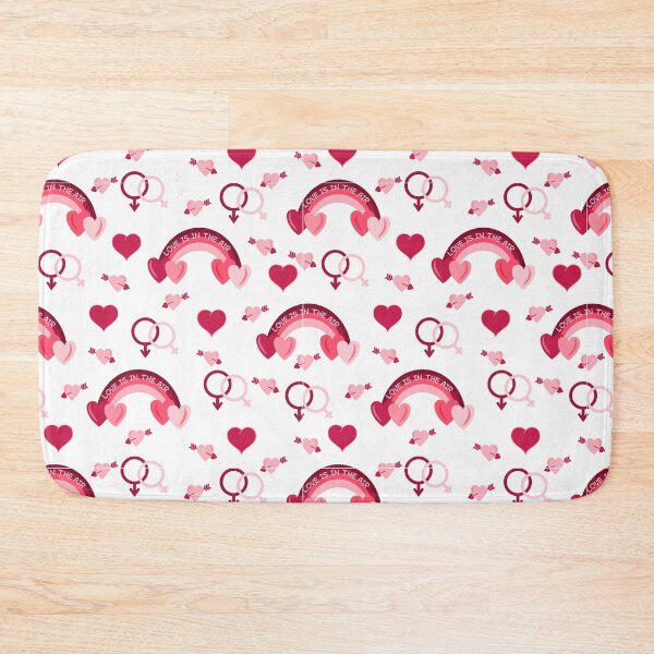 Item preview, Saint Valentine pattern with red hearts on white and pink background.  designed and sold by Acolors.
