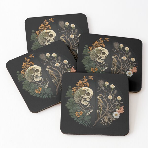 Item preview, harmony between the bones and botany and the flowers,yin and yang designed and sold by MiarCo.