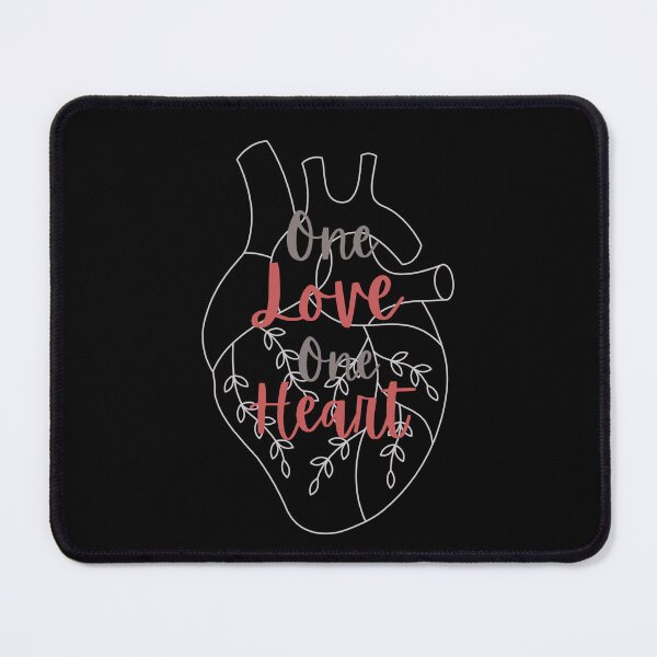 Item preview, One Love One Heart Adorable Love Quote With Cute Floral Heart designed and sold by Flowerartlovers.