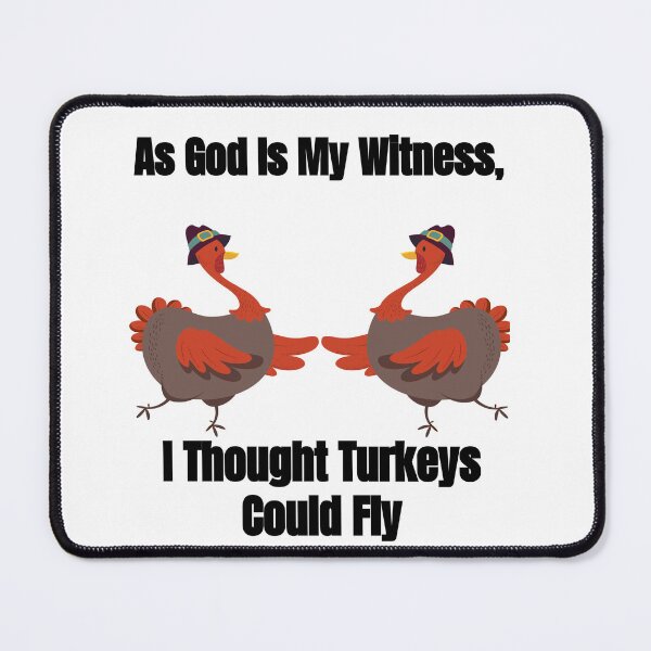 Item preview, As god is my witness, I thought turkeys could fly (Funny Vintage Thanksgiving Desing) designed and sold by BRAZILCOOLSHIRT.